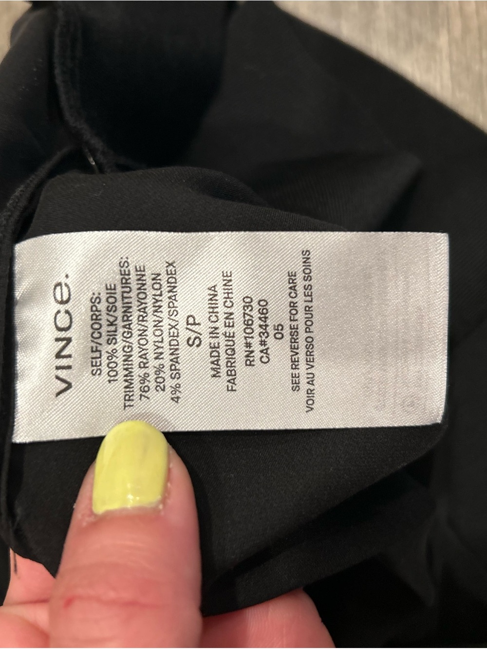 Vince Black Short-Sleeve silk Blouse - Picture 7 of 7